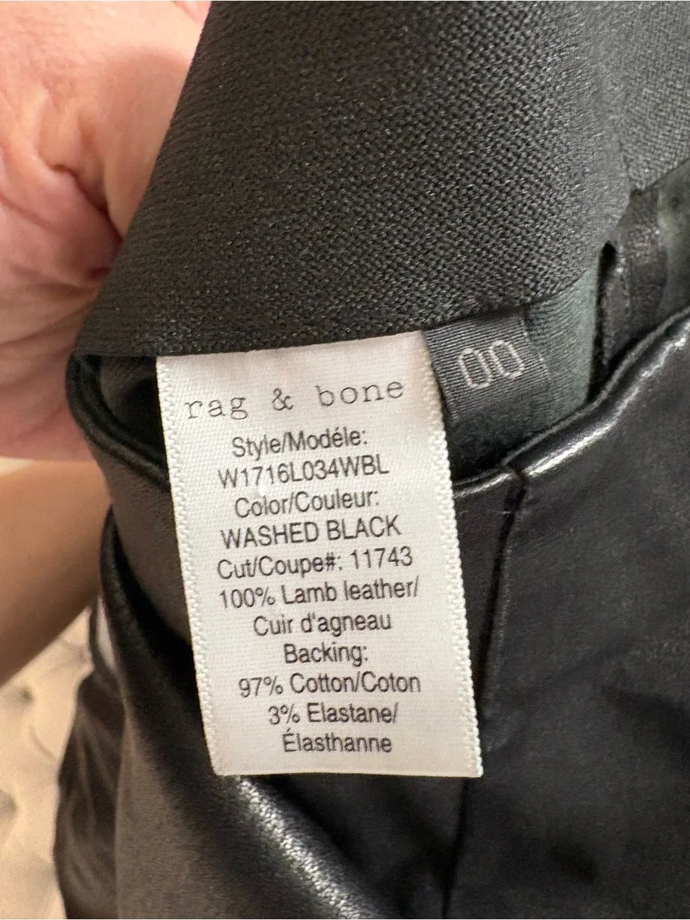 Rag & Bone Lamb Leather Pants 00 - Picture 7 of 9